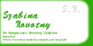 szabina novotny business card